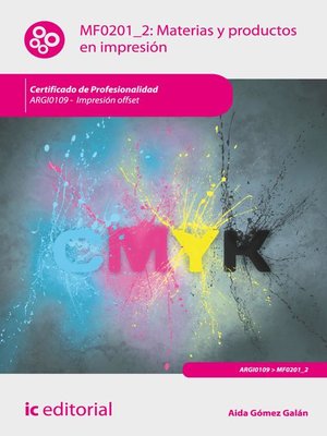 cover image of Materias y productos en impresión. ARGI0109